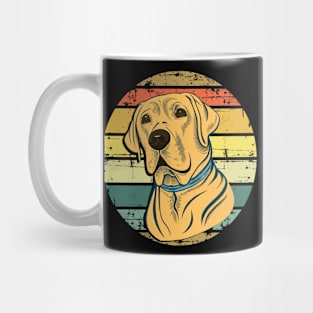 Retro Design Yellow Labrador Retriever Dog Mug